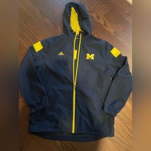 Mens Michigan Adidas windbreaker